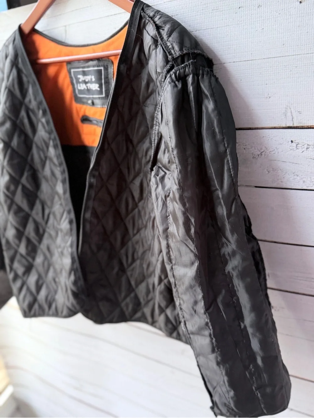Vintage Judy’s Leather Quilted Jacket Liner